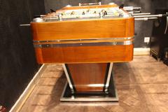 1920s Walnut and Aluminum Foosball Table