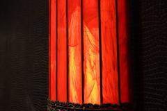 Pair of Tall Red Glass Sconces in Tiffany Studios Style