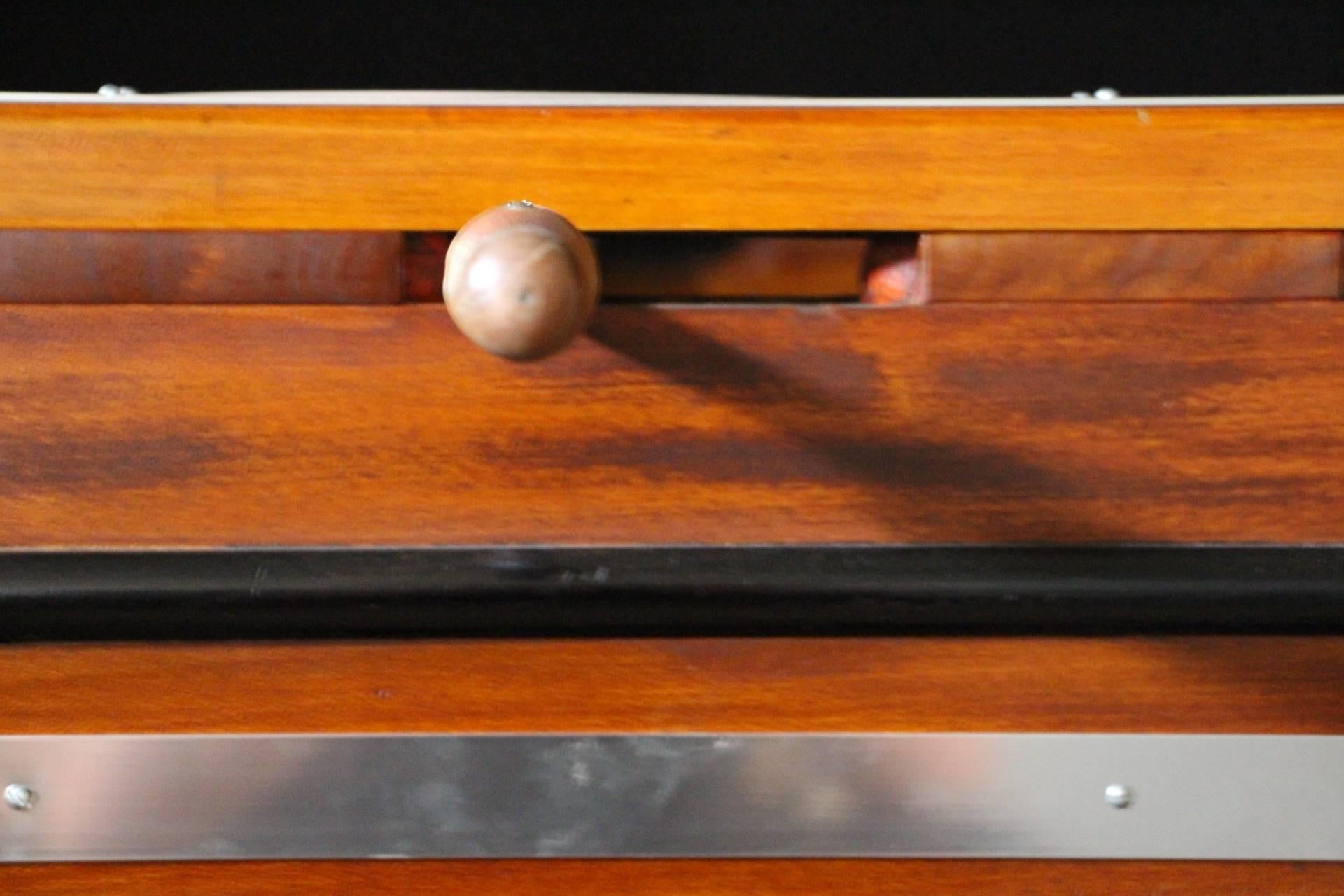20th Century Mid-Century French Black and Light Wood Foosball Table