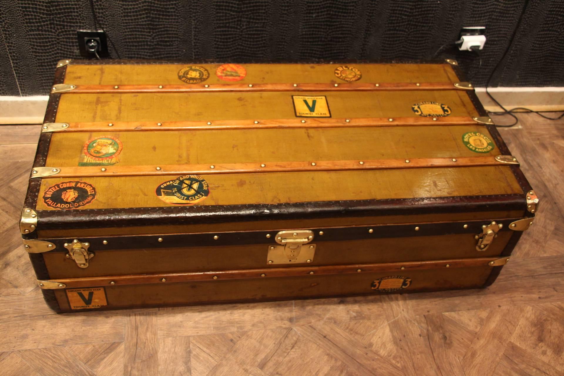 Goyard Steamer Trunk, 1930s In Excellent Condition In Saint-Ouen, FR