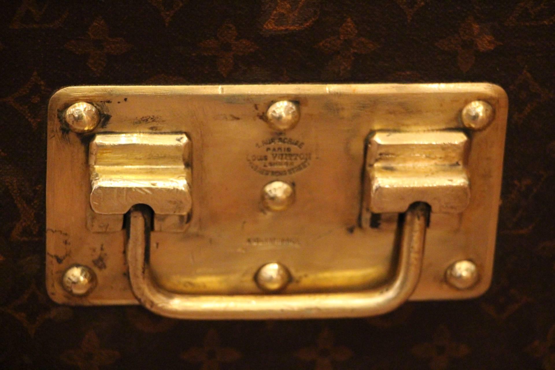 Brass  Louis Vuitton Stenciled Monogram Steamer Trunk, First Edition, Malle Vuitton