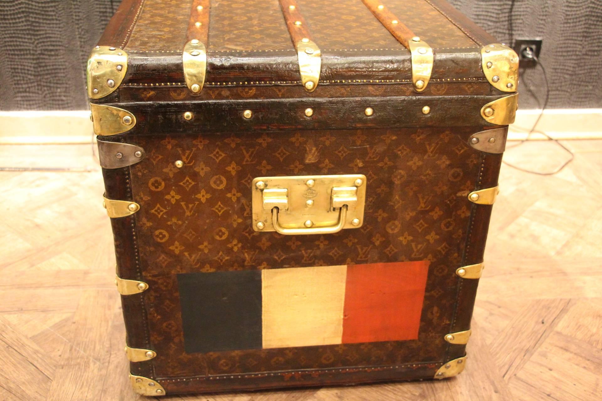 Early 20th Century  Louis Vuitton Stenciled Monogram Steamer Trunk, First Edition, Malle Vuitton