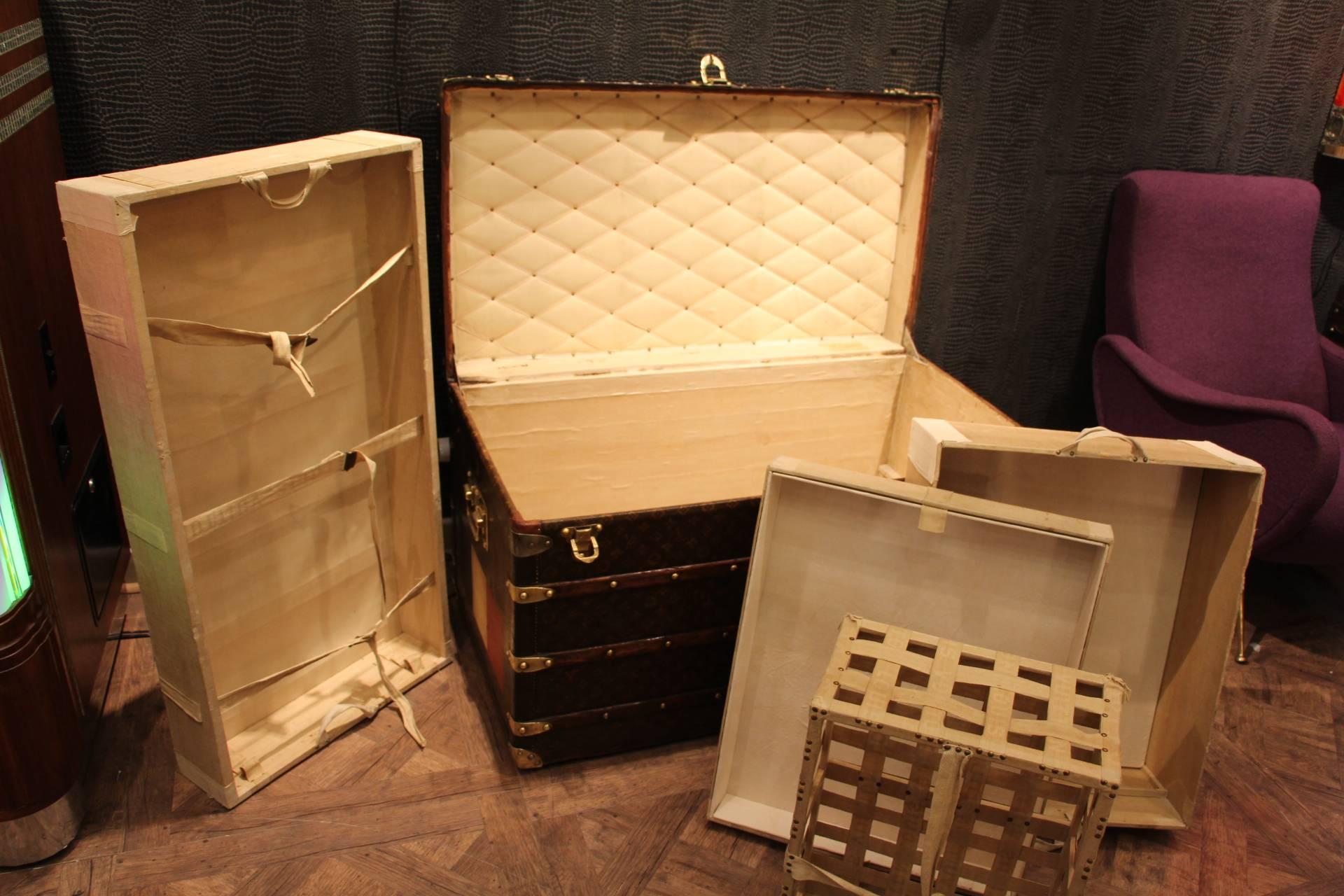  Louis Vuitton Stenciled Monogram Steamer Trunk, First Edition, Malle Vuitton 2