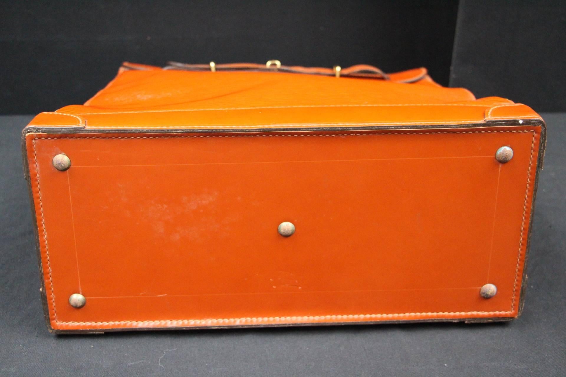 French Louis Vuitton Steamer Bag Epi Leather, Golden Brown Color