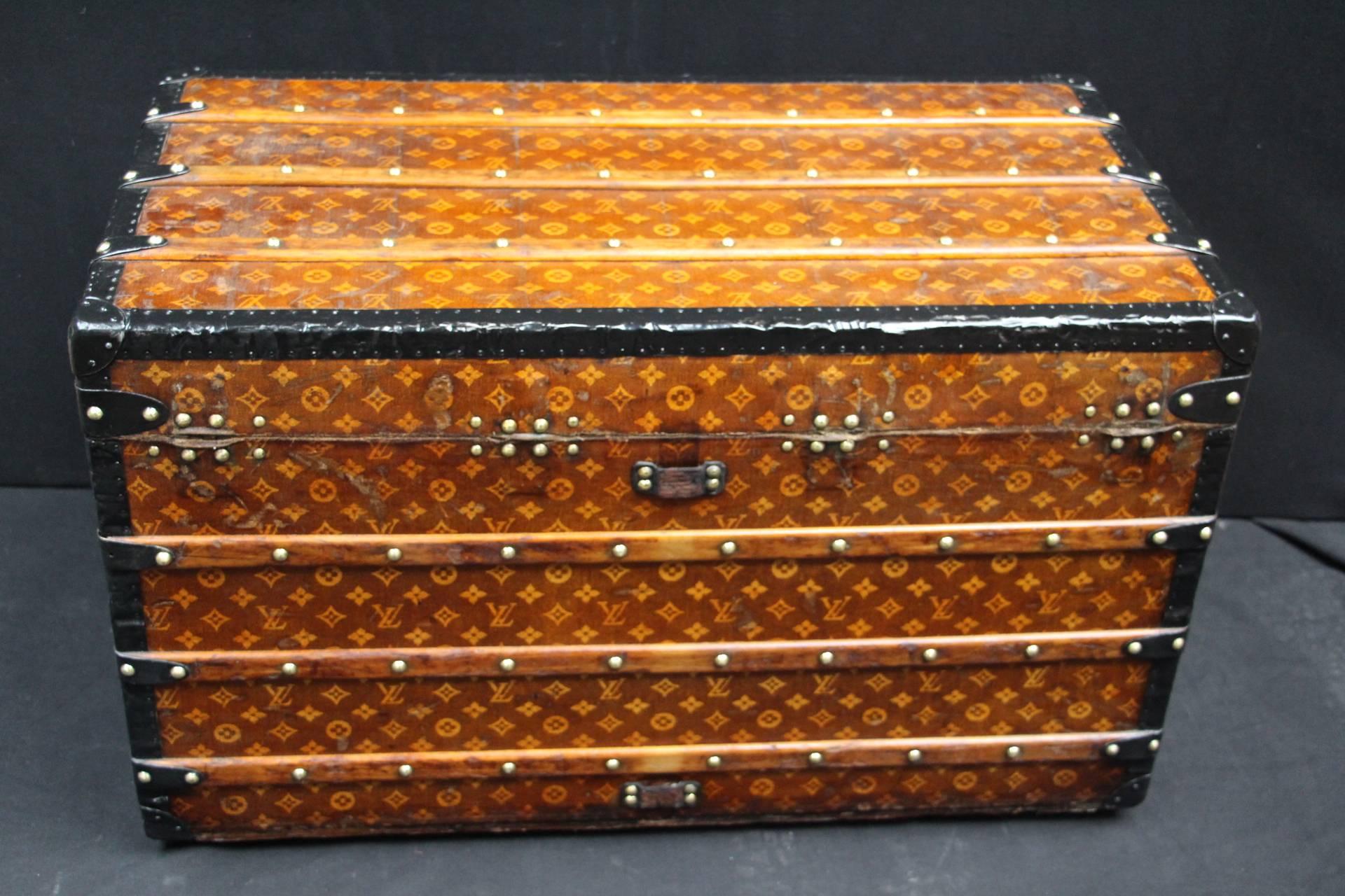 1900s Louis Vuitton Courrier Trunk in Woven Canvas, Malle Louis Vuitton 1