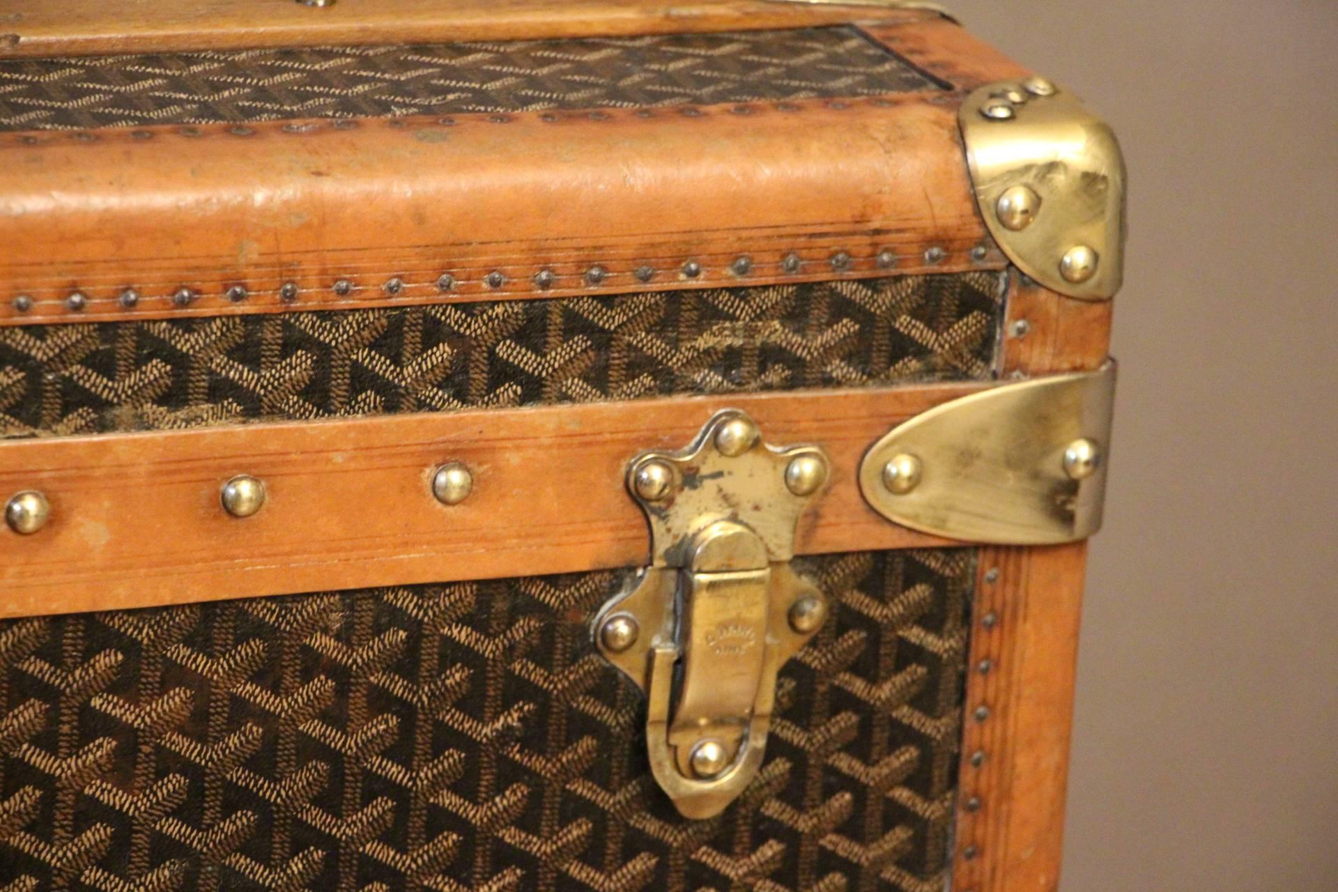 1930s Large Goyard Steamer Trunk 1