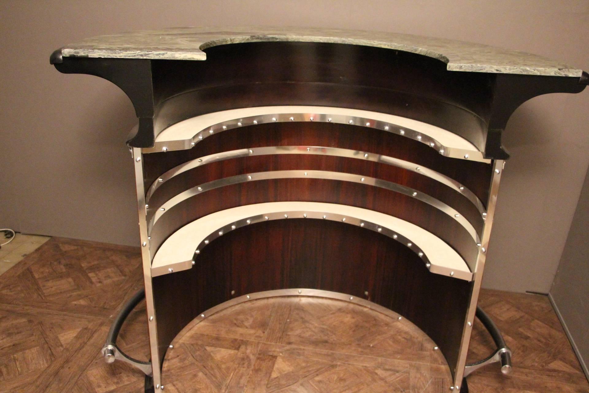 Midcentury Italian Half Moon Dry Bar Counter 4