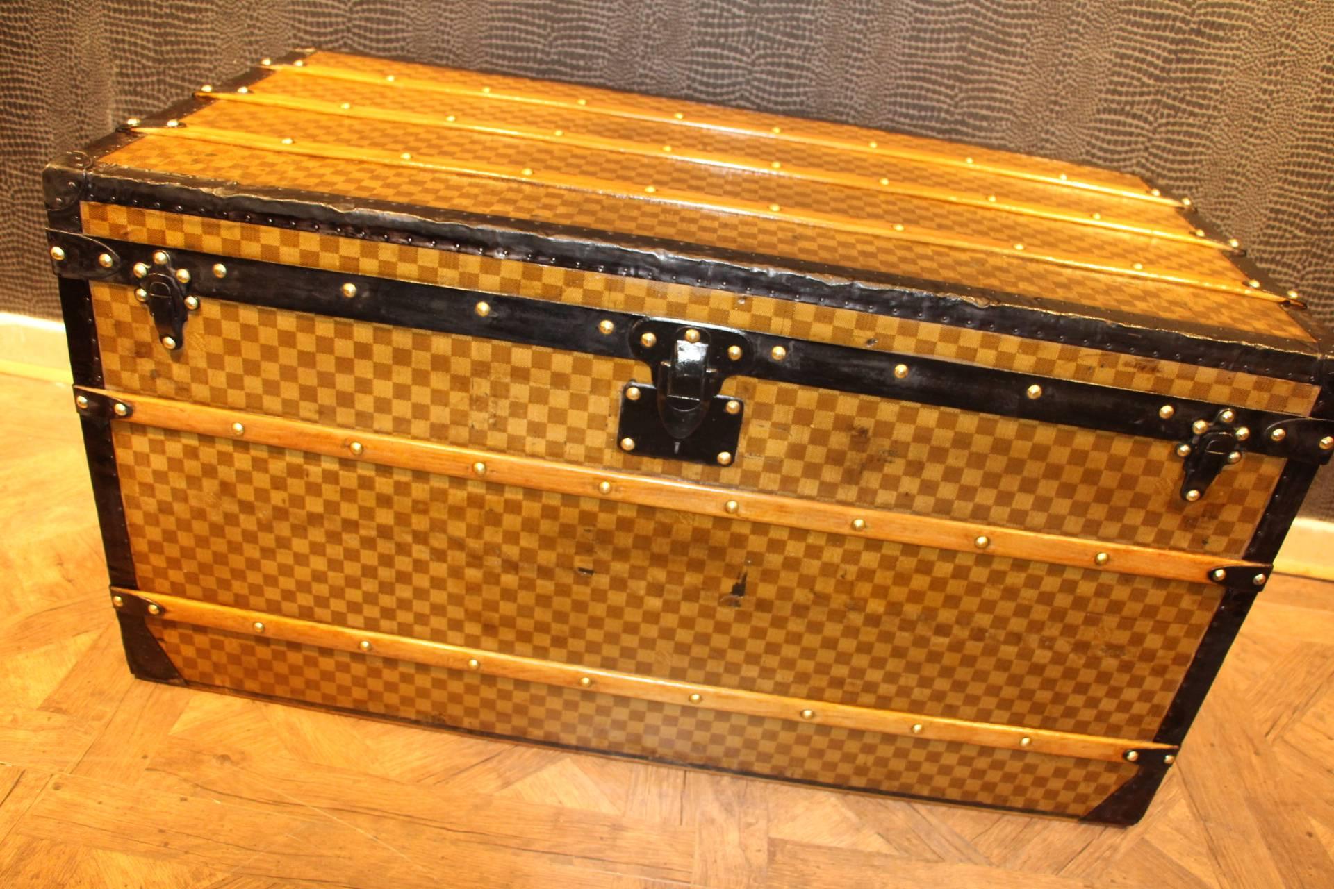 This beautiful steamer trunk has got the rare and famous 
