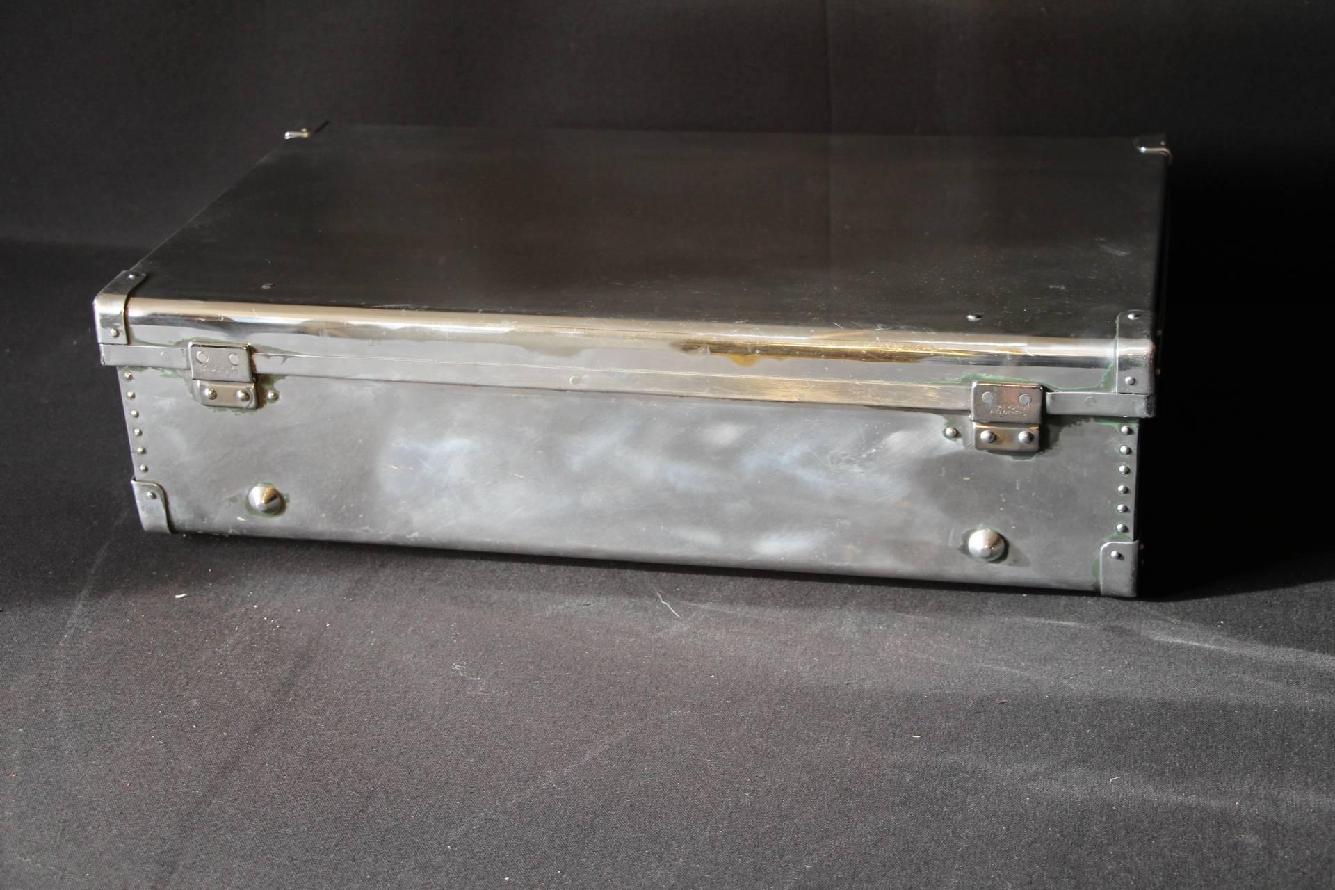Mid-20th Century 1940s Aluminum Suitcase