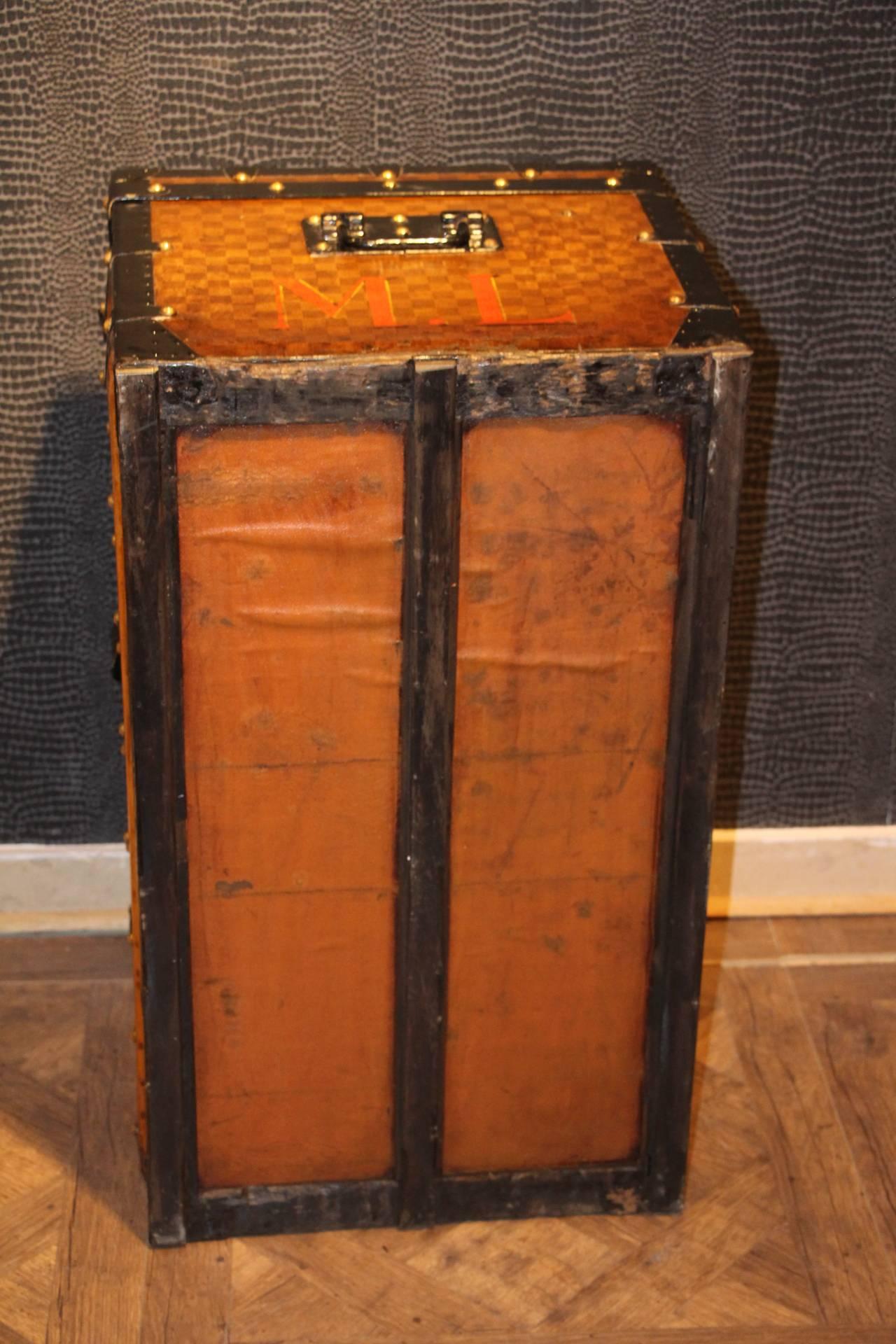 1890s Damier Canvas Louis Vuitton Steamer Trunk 4