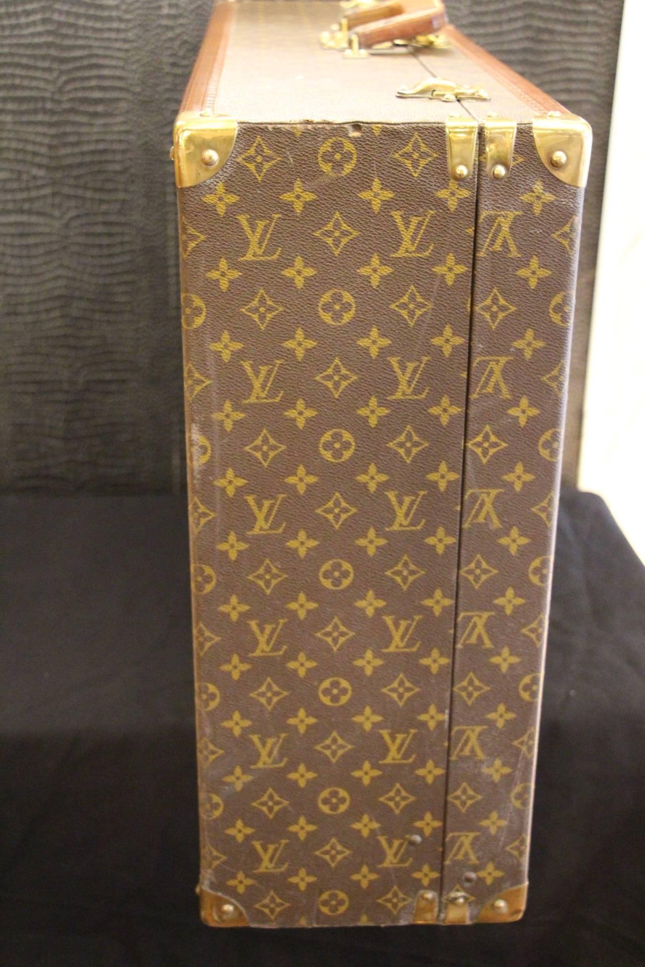 French 1970s Louis Vuitton Hard Suitcase with Square Handle