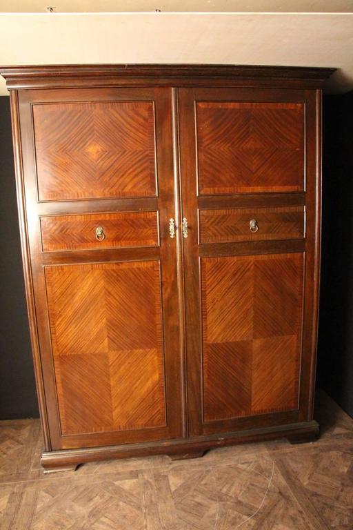 1930s Very Large All Fitted Closet, Extra Large Mahogany Steamer Trunk