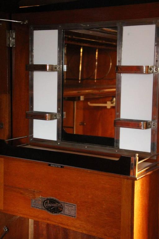 1930s Very Large All Fitted Closet, Extra Large Mahogany Steamer Trunk