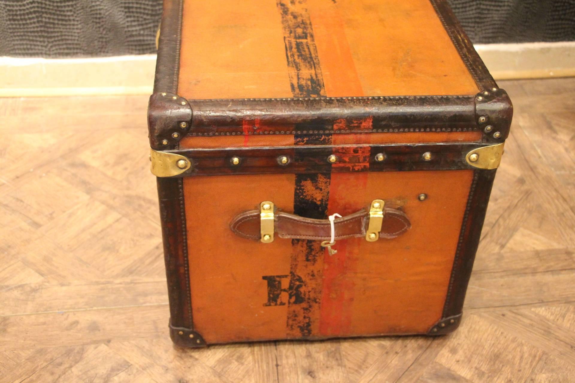 Small Louis Vuitton Orange Steamer Trunk, Malle Louis Vuitton 5