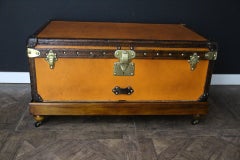 1910s Orange Louis Vuitton Steamer Trunk, 90 cm Orange Louis Vuitton Trunk