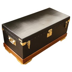 1920 s Black Goyard Motoring Trunk, Goyard Trunk, 85 cm Goyard Steamer Trunk