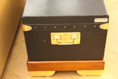 1920 s Black Goyard Motoring Trunk, Goyard Trunk, 80 cm Goyard Steamer Trunk