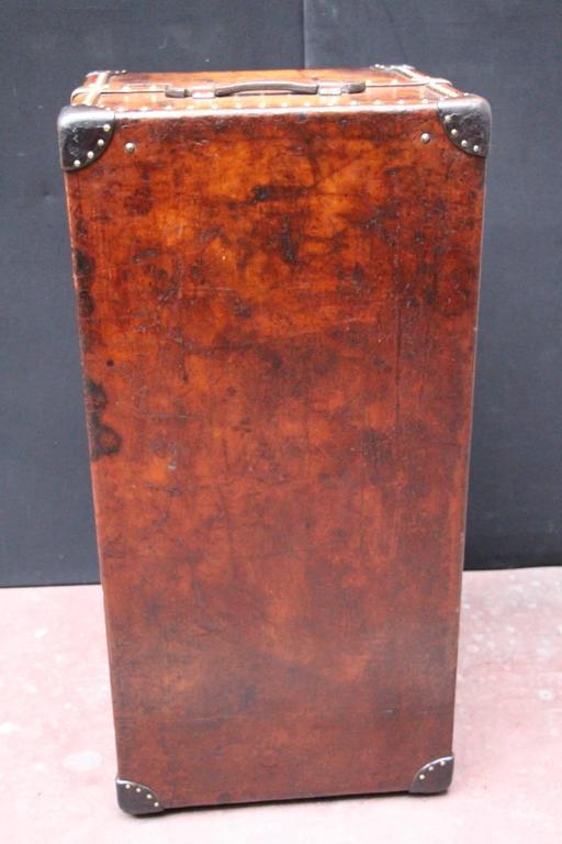 1900s All Leather Louis Vuitton Wardrobe Steamer Trunk, Coffee Table at 1stdibs