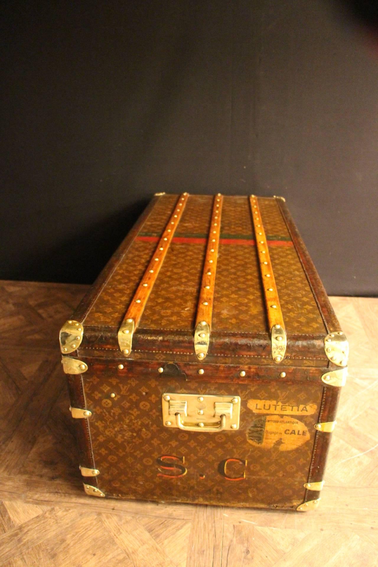 French 1920s Very Long Louis Vuitton Steamer Trunk