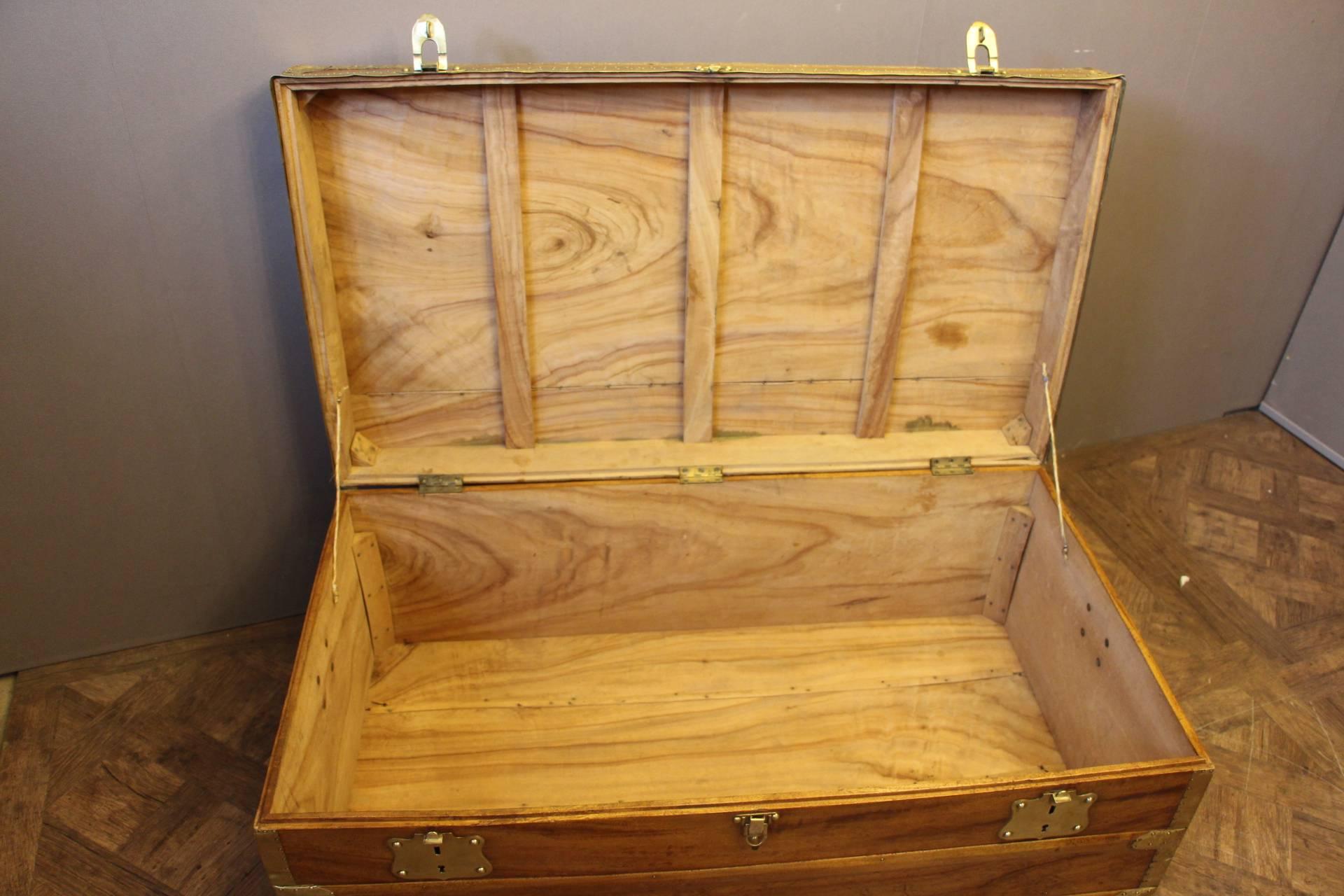 20th Century 1900s Camphor Wood and Brass Cabin Trunk