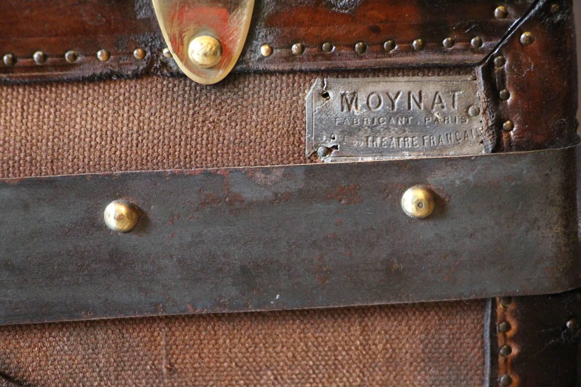 1920s Brown Moynat Steamer Trunk 3