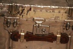 1940s Polished Aluminum Steamer Trunk