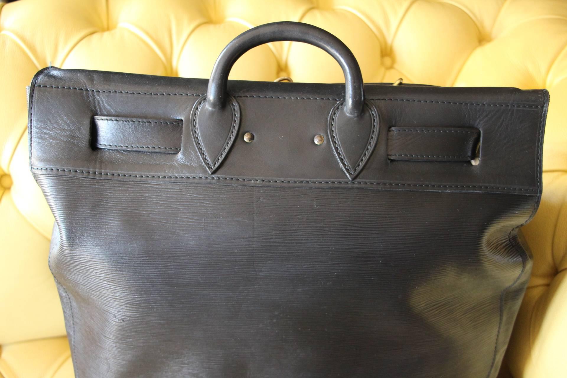 Louis Vuitton Steamer Bag Epi Leather, Deep Black Color 1