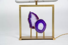 Charming Purple Agates and Brass Lamps