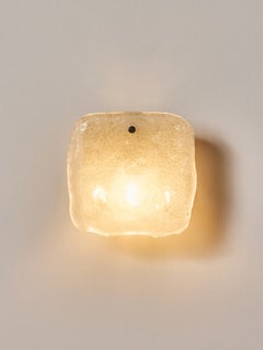 Pair of Kalmar "Stein" Ice Glass Sconces, Austria, 1960s