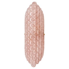 Contemporary Sculptural Pink Murano Glass Wall Sconce