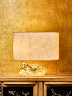 imposing Rough Edge Glass Table Lamp
