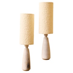 Pair of Sculptural Ceramic Table Lamps by André Bloch