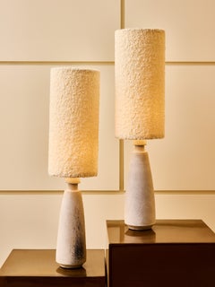 Pair of Sculptural Ceramic Table Lamps by André Bloch