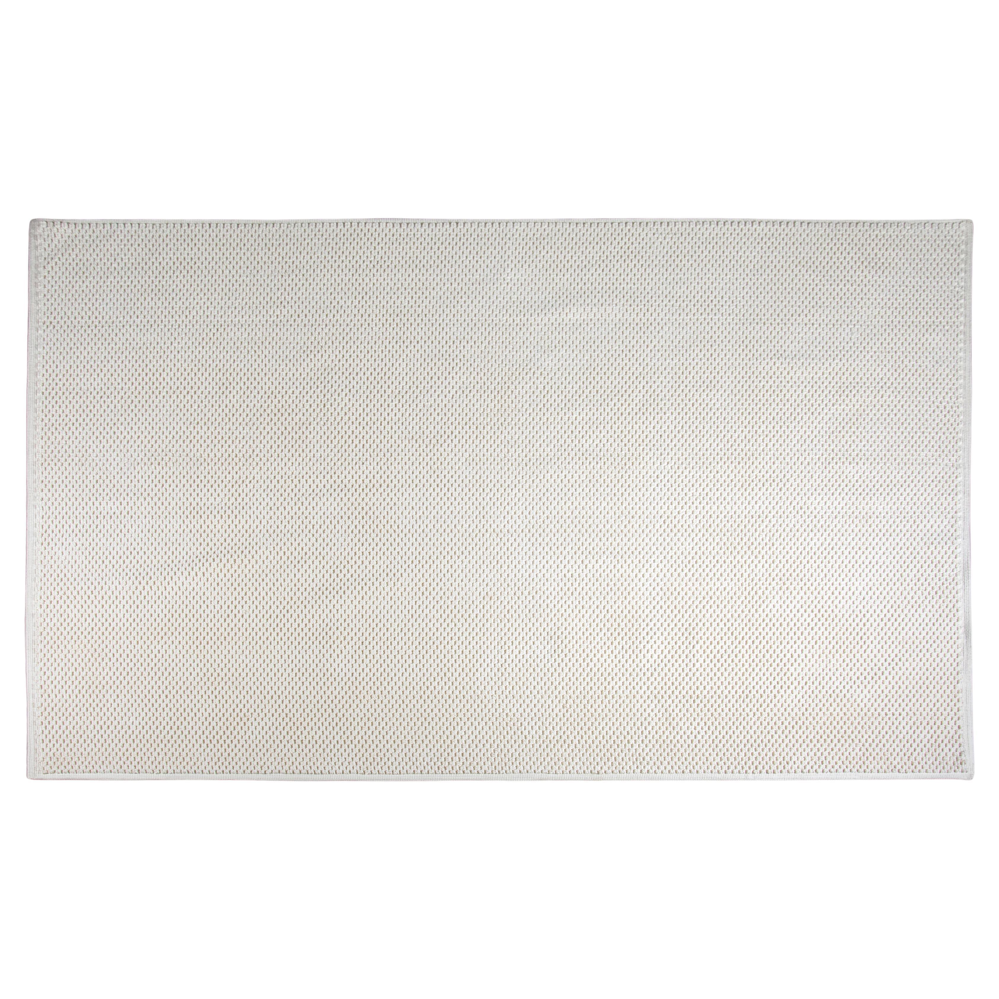 Tappeto passe-partout in cotone con disegno Keith, colore avorio