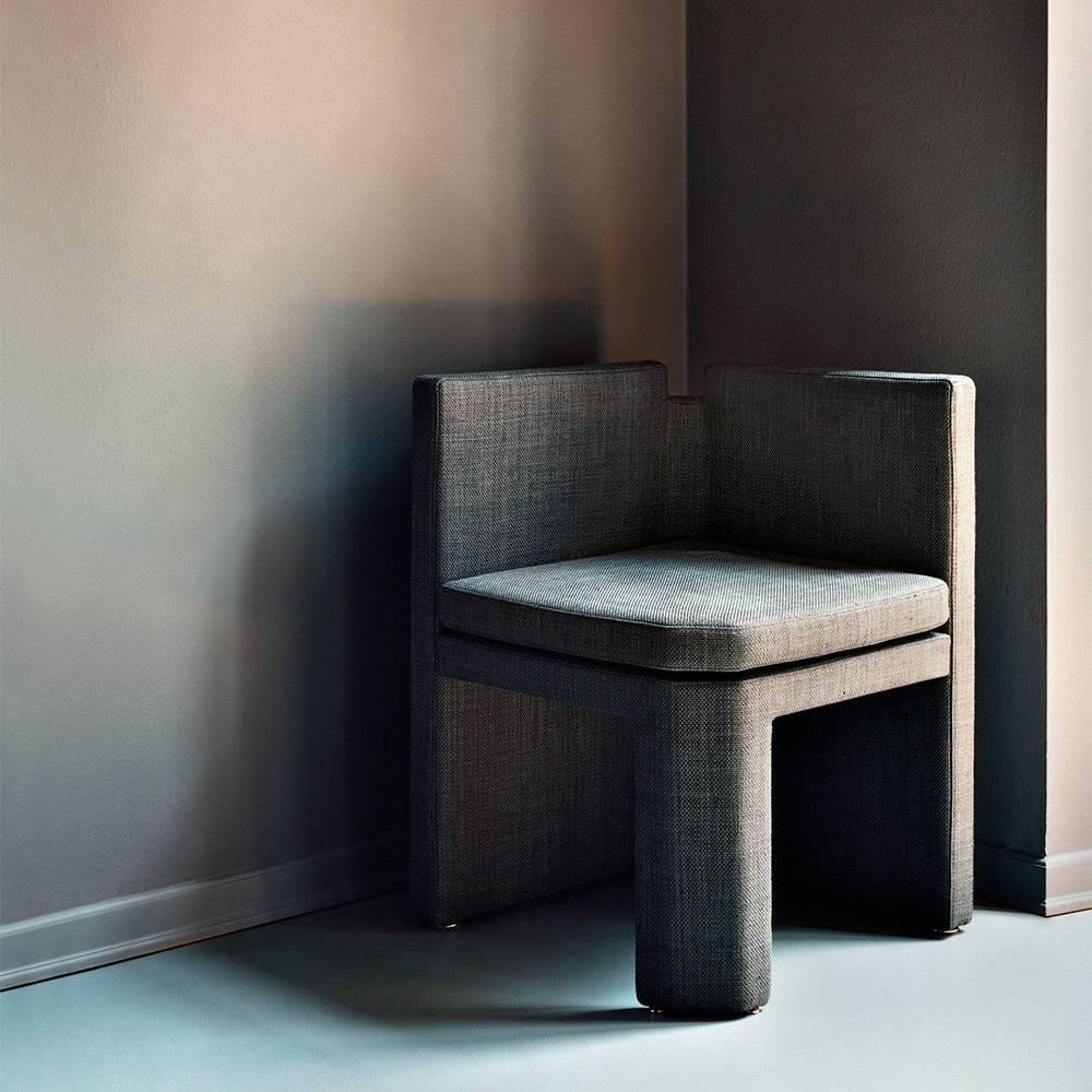 Placed in a traditional seating arrangement or admired in the round, the Duda Chair offers an object lesson in sophisticated simplicity. At first glance, the piece feels like a multiple or chairs stacked on one another. This playful effect hides an