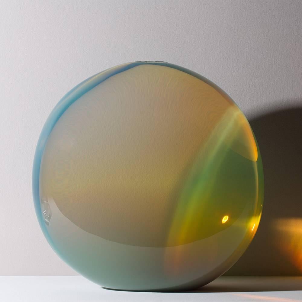 John Hogan’s latest glass collection showcases the artist’s ability to transform a prosaic material into something far more provocative, innovative and dynamic. Consisting of a range of objects, vessels and sculptures, the collection employs a