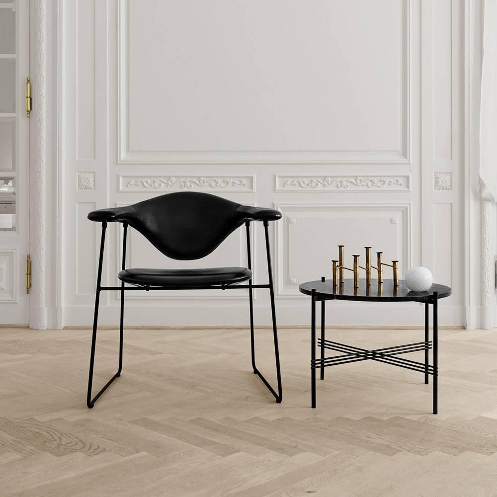 Masculo Dining Chair Black Leather Upholstery For Sale At