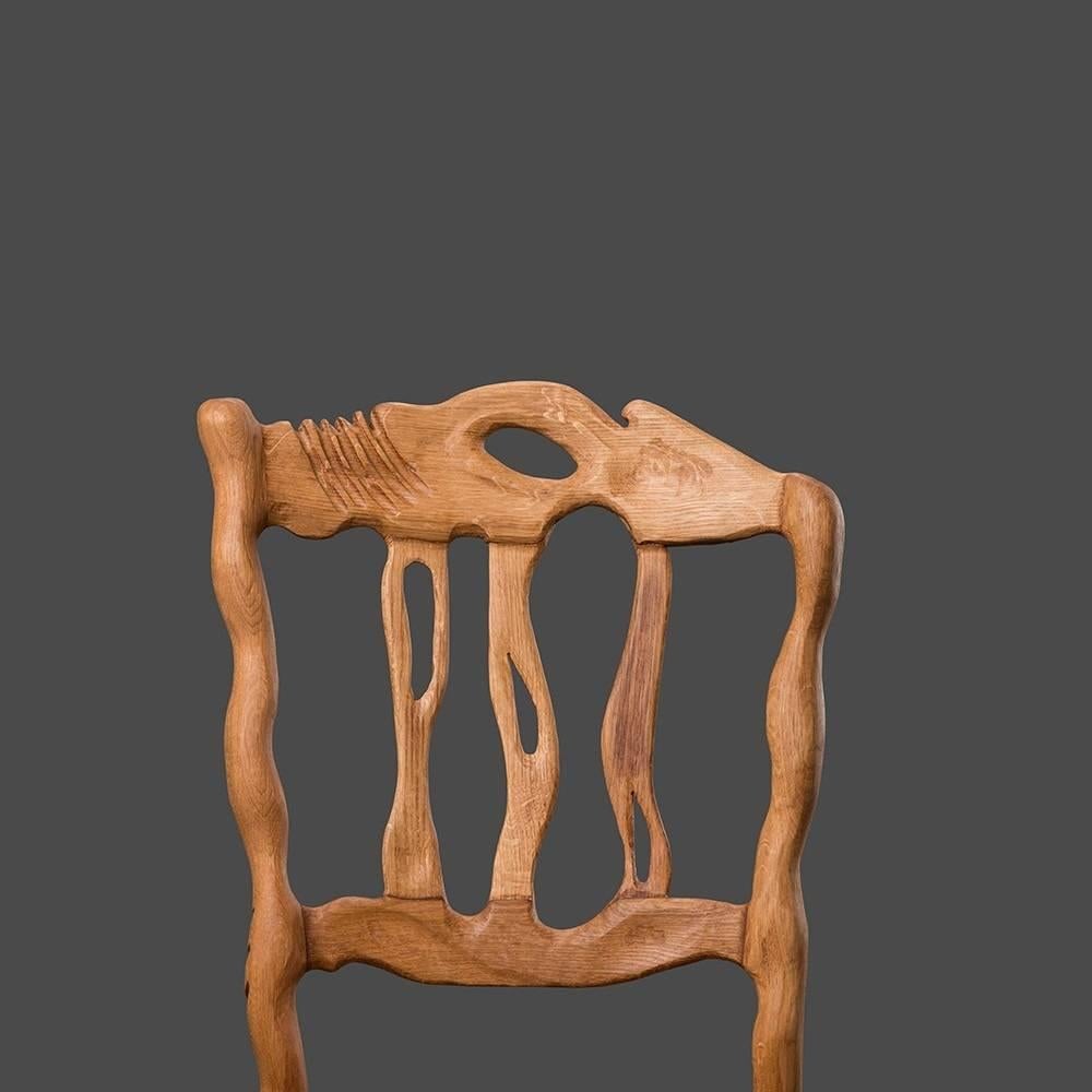 Paul Salet’s series of wooden chairs are meditative and otherworldly. They are the work of a true artist. Each chair is essentially a recomposition, constructed from found and existing pieces. In the words of Salet, “I liberate the chair within the
