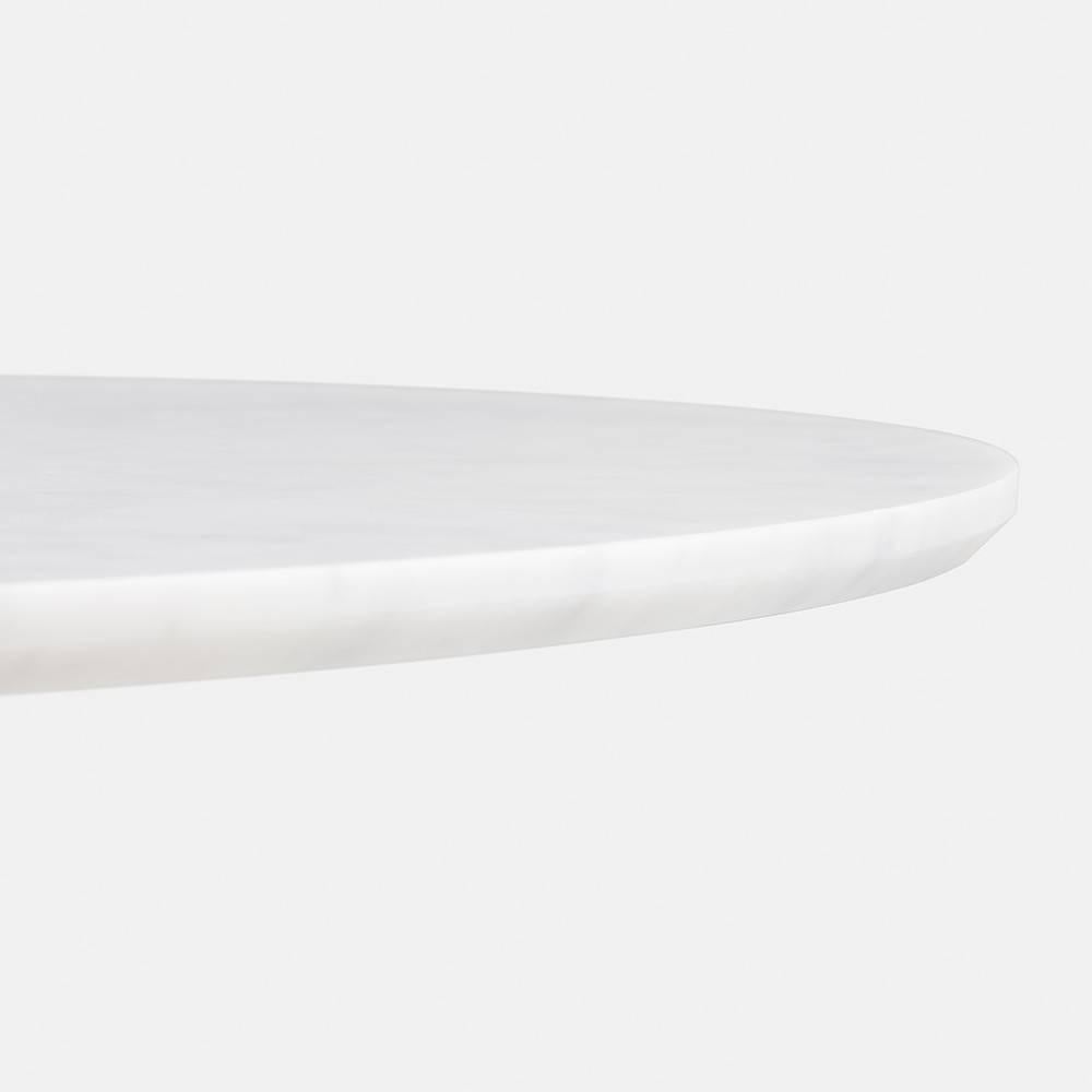 Neri & Hu for De La Espada Round Shaker Dining Table Marble, White Oiled Oak For Sale 2