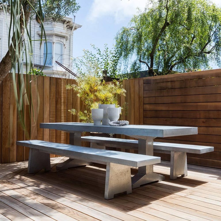 Piet Hein Eek Grey Outdoor Zinc Dining Table For Sale at 1stDibs zinc