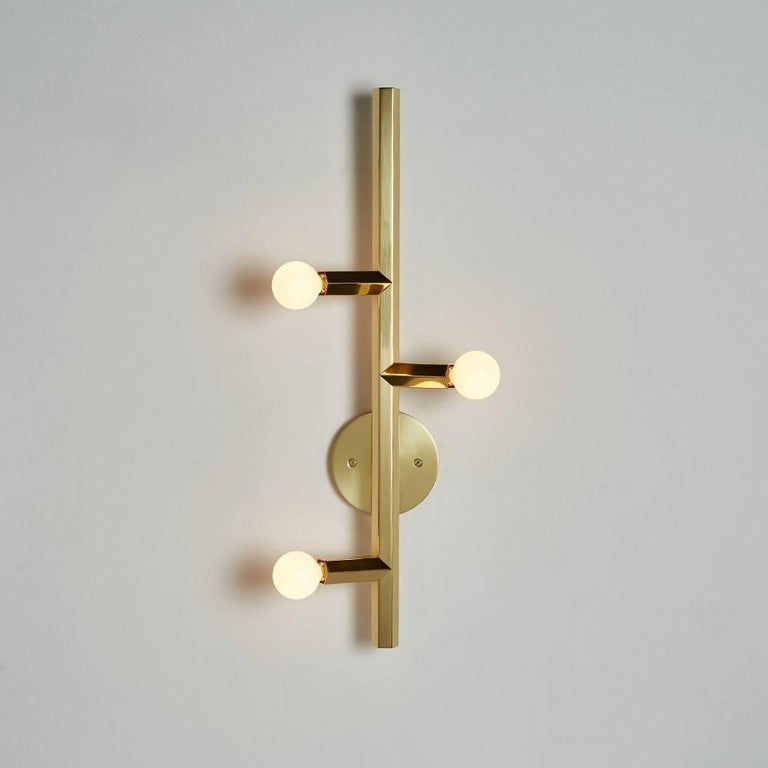 Polished Brass Linden Wall Sconce Light For Sale at 1stdibs