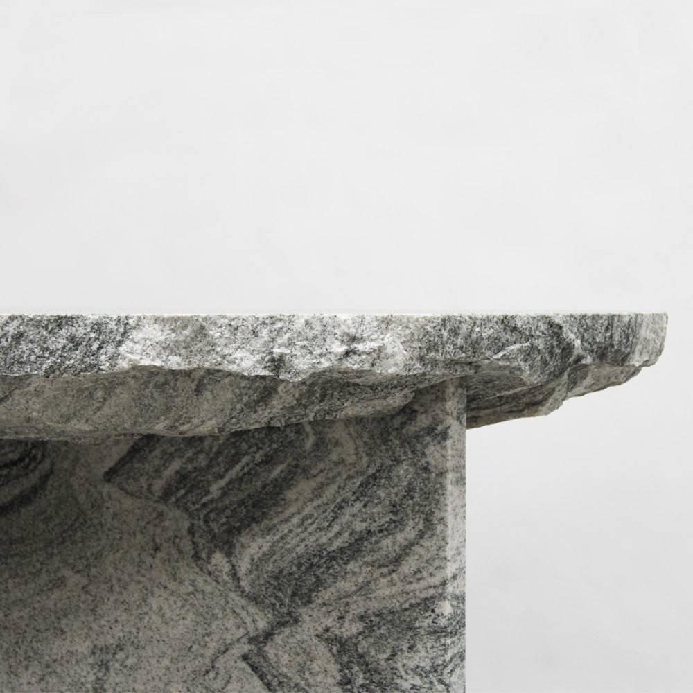Lex Pott Fragments Granite Stone Cross Based Dining Table In New Condition For Sale In New York, NY