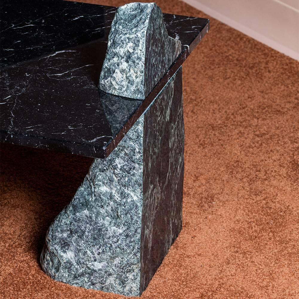 Modern Lex Pott Fragments Stone Black and Green Marble Coffee Table For Sale