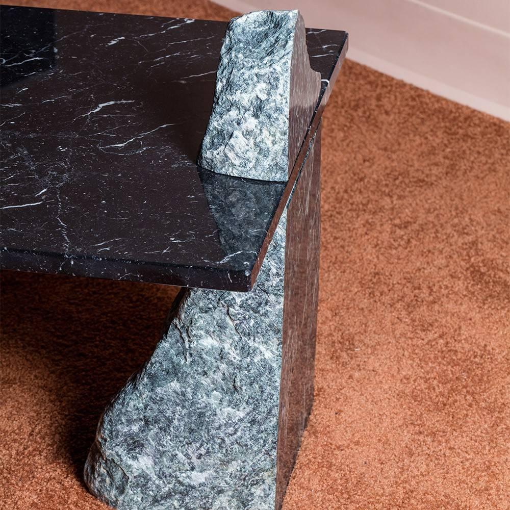 Lex Pott Fragments Stone Black and Green Marble Coffee Table In New Condition For Sale In New York, NY