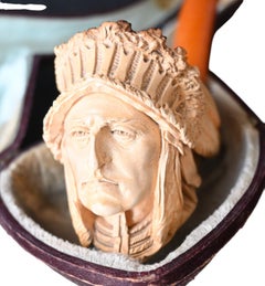 Meerschaum Pipe Representing An Indian Head, 19th century
