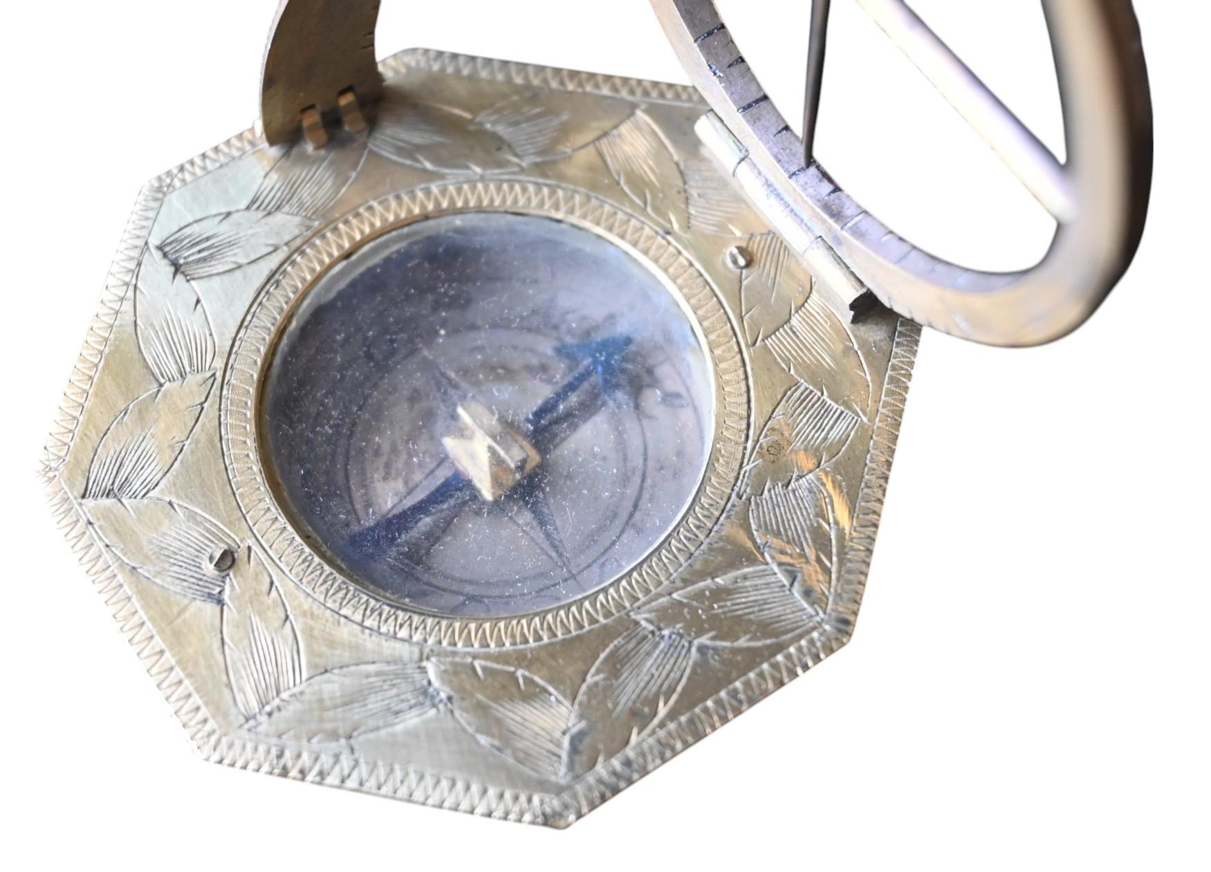 XVIIIe siècle et antérieur Rare cadran solaire équatorial et boussole du 18e siècle de Johann Nepomuk Schrettegger en vente