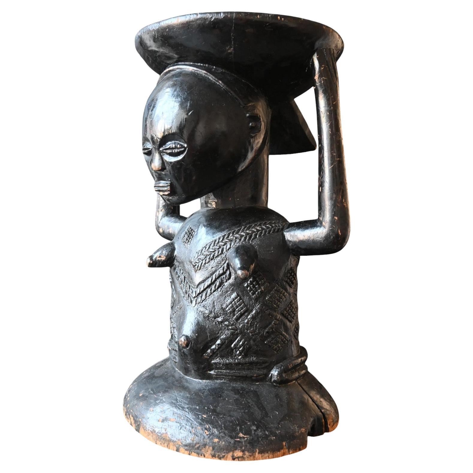 Karyatidenhocker Luba - Region Upemba, D.R. Kongo, Ende des 19. Jahrhunderts