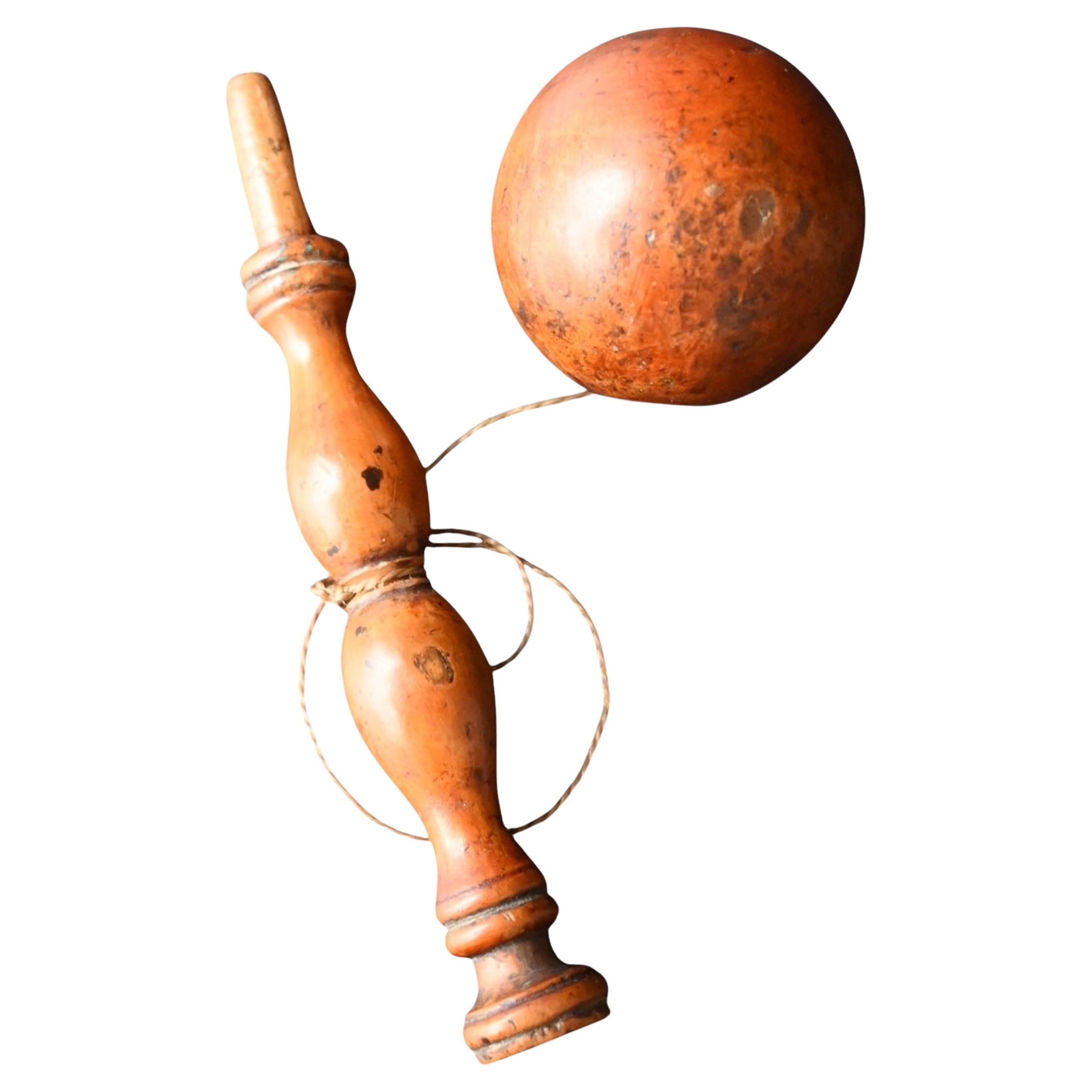 Boxwood Bilboquet Ball Game, treen, Late 18th Century