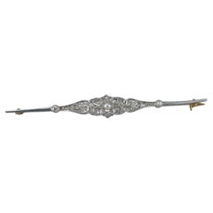 Brosche im Belle-Époque-Stil aus Gold, Platin, Perlen und Diamanten