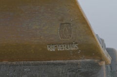 Raf Verjans (1935–2022), scultura-ciotola in bronzo, metà del secolo